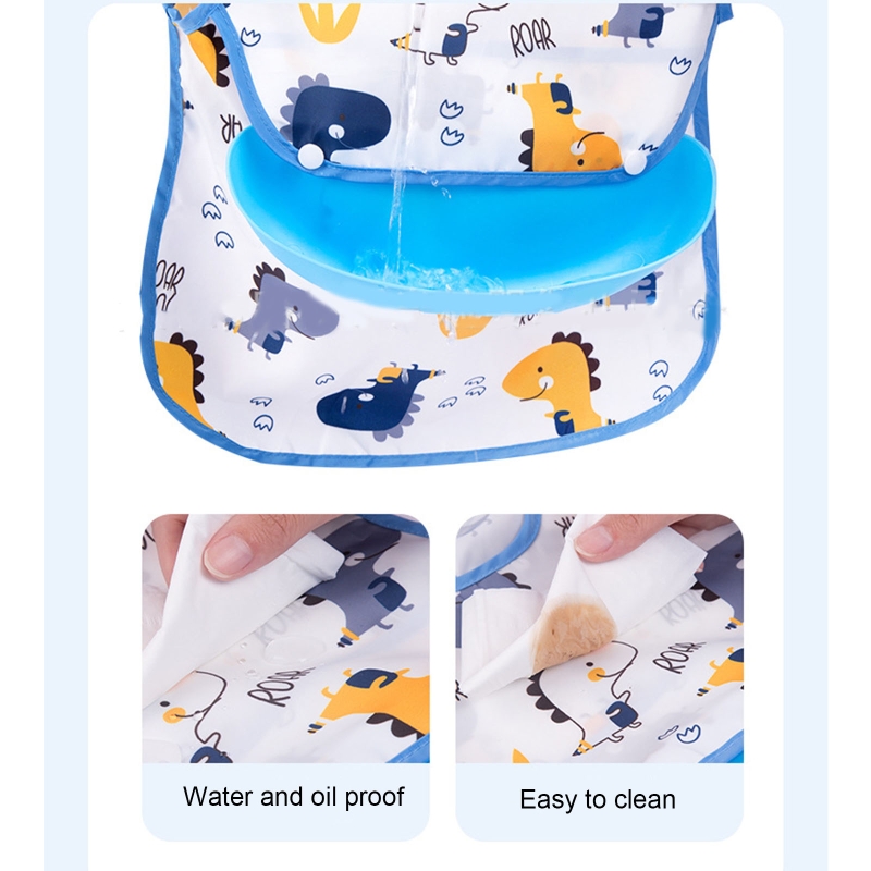Waterdichte Baby Cartoon Gedrukt Bib Kinderen Mouwloze Schilderen Schort Zuigelingenvoeding Kiel Burp Doek Speeksel Handdoek