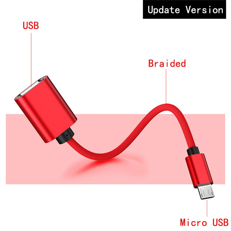 Otg adapter micro usb kabler otg usb kabel micro usb til usb til samsung lg sony xiaomi android telefon til flashdrev: 05