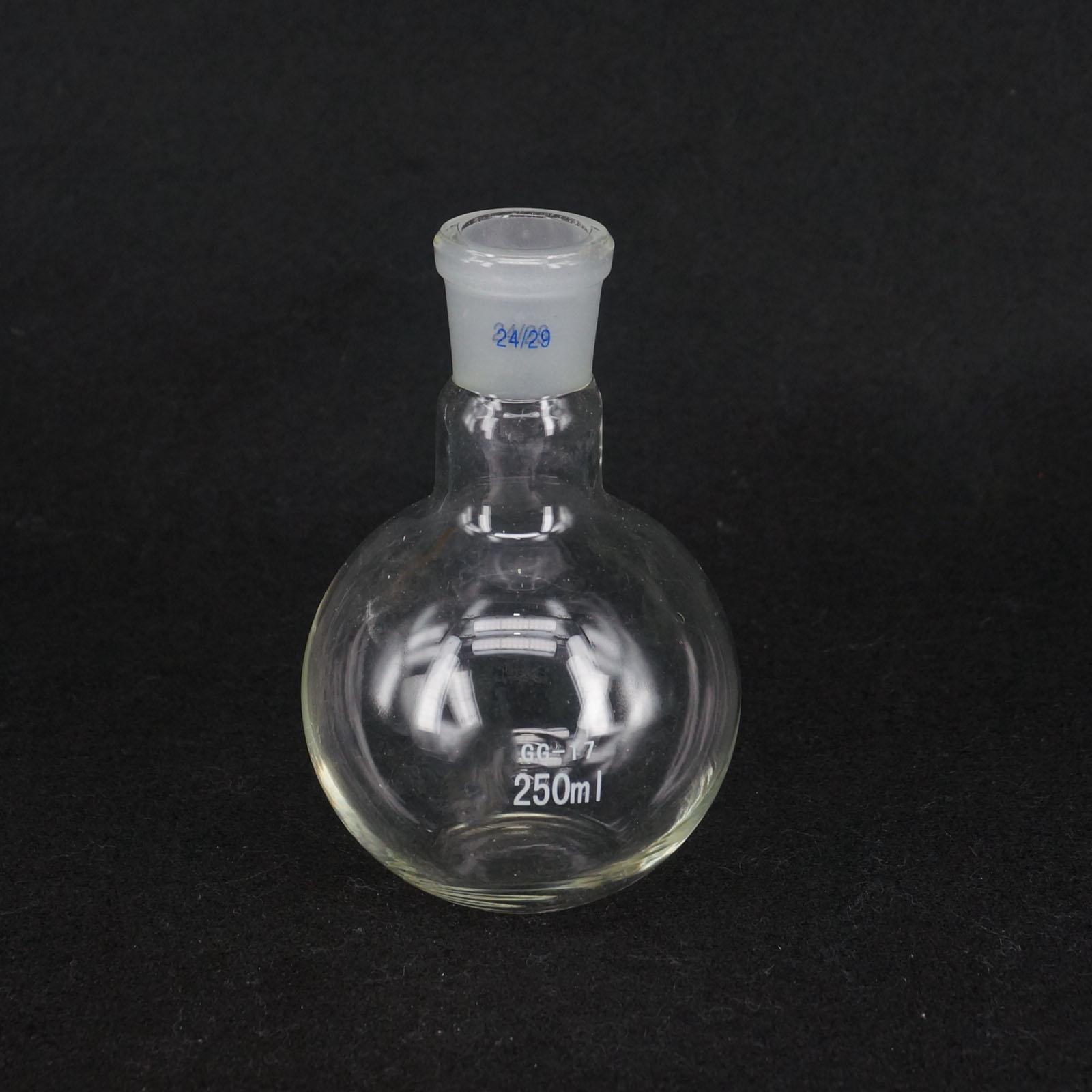 250Ml 24/29 Borosilicaatglas Korte Hals Platte Kolf Kolf Voor Laboratorium