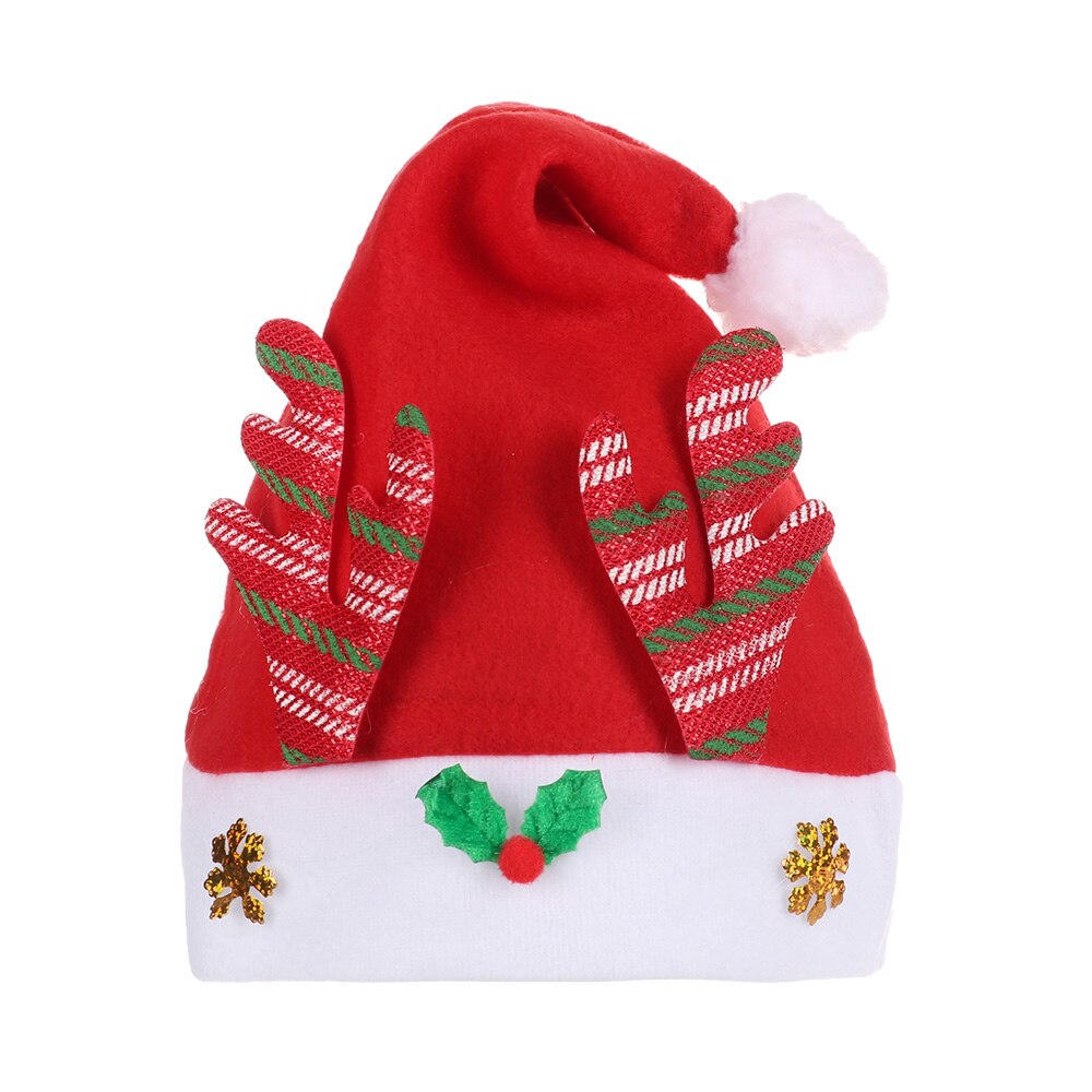 Merry Christmas Hat for Kids Santa Claus/Deer/Snowman Cap Christmas Party Props Decoration Accessories Children Xmas: 08