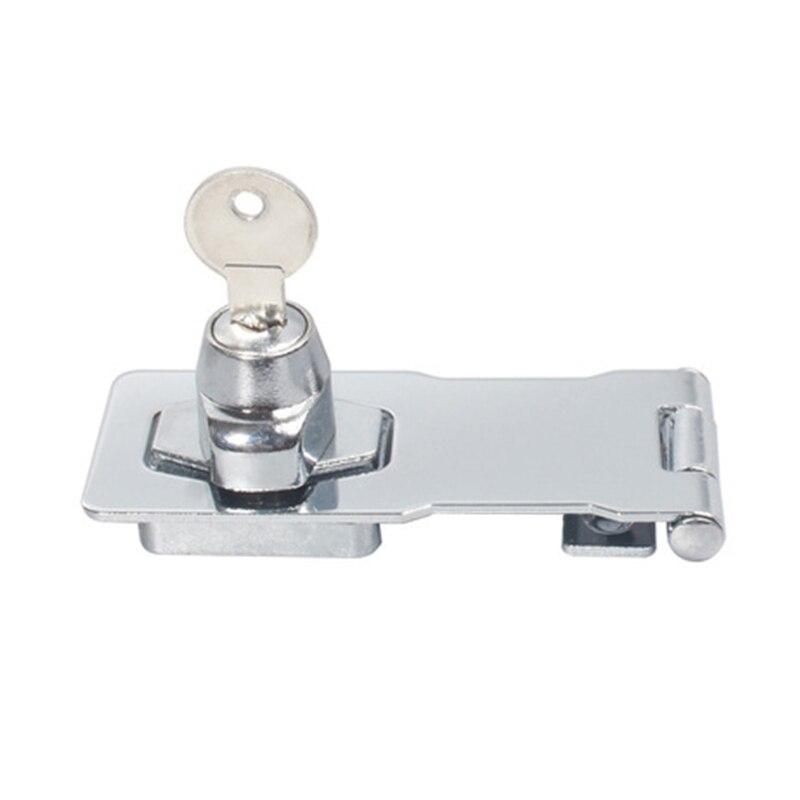 Keyed Hasp Locks Twist Knob Keyed Locking Hasp Padlock Set for Cabinets Security Door Garage Shed Van Lock W/2 S15 21