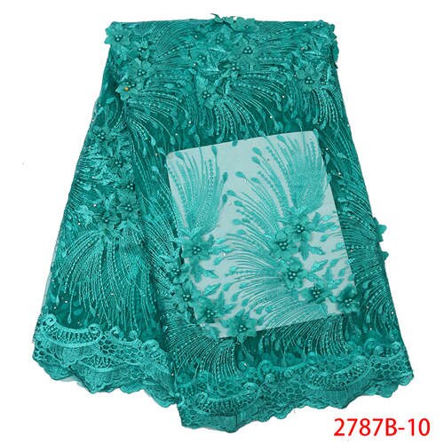 Tissu africain en dentelle, Tulle de , broderie française,: Picture 10