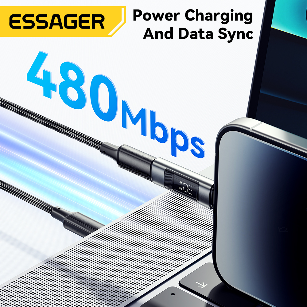 Essager USB C auf Beleuchtungsadapter für iPad 30 W Digitalanzeige OTG-Konverter für iPhone 15 14 13 12 Lightning-zu-Typ-C-Anschluss