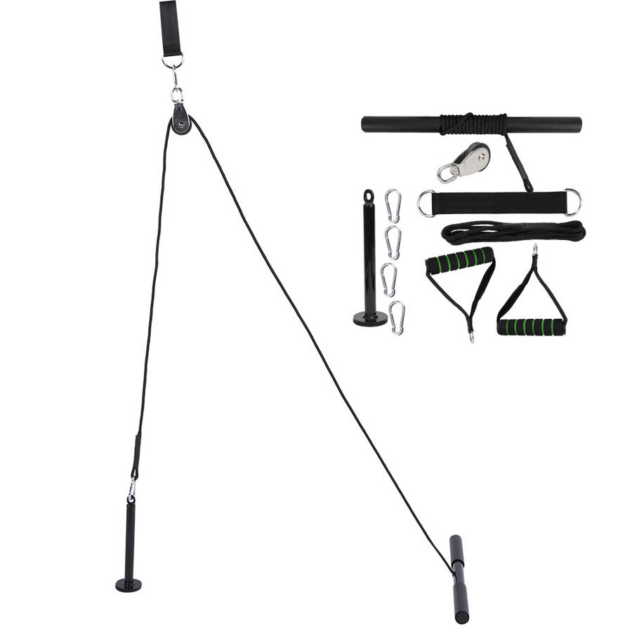 11Pcs/Set DIY Fitness Equipment Pulley Cable Machine Attachment System Home Strength Training Device Kit Gym Workout Equipment