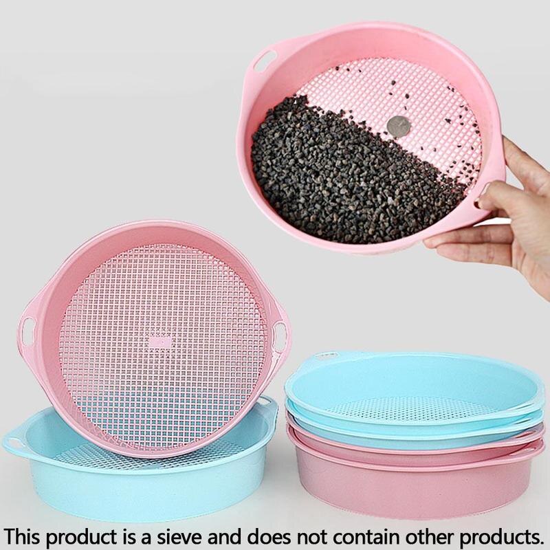 Plastic Garden Sieve Riddle Green For Composy Soil Handle Stone 2 Gardening Mesh With Colors Sieve Tool Soil Particle I3T7