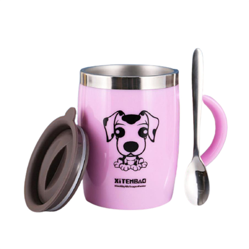 Kids Water Mug 304 Stainless Steel Tea Coffee Mug For Children Water Cup With Handle Kitchen Drinkware J443