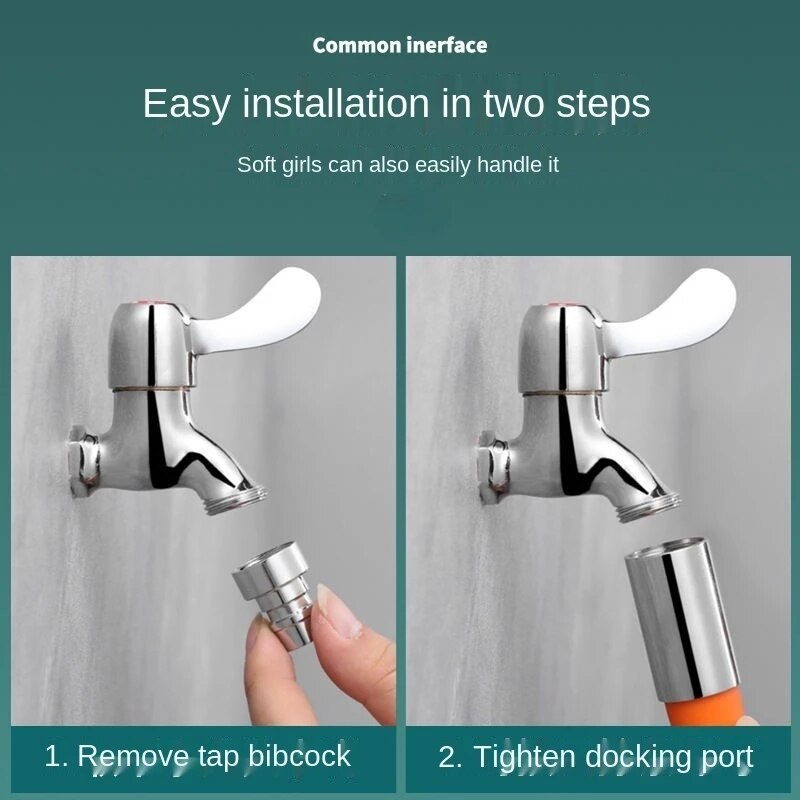 Universal Foaming Extension Tube With Connector 360 Degrees Faucet Sprayer Extension Hose Flexible Spillproof Pipe Head