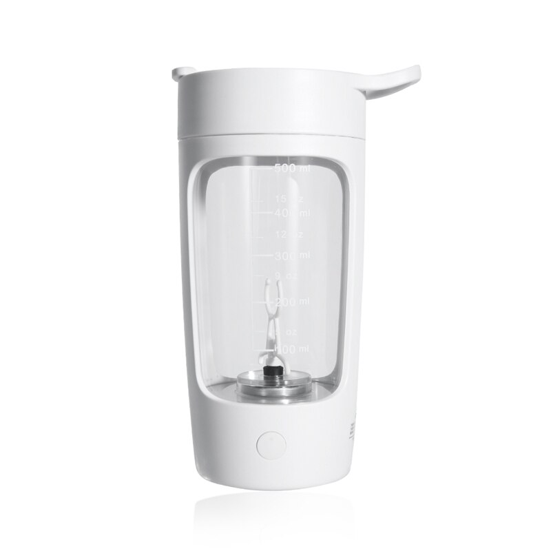 650ml skaka flaska havregrynblandare formel kaffe abs shaker kopp mixer flaska proteinpulver milkshake mixer gym vattenflaska: Vit