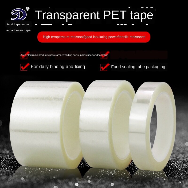 Transparent PET Tape Electrical Insulation Tape Transparent Tapes Film Heat-resistant One-sided Adhesive Tape