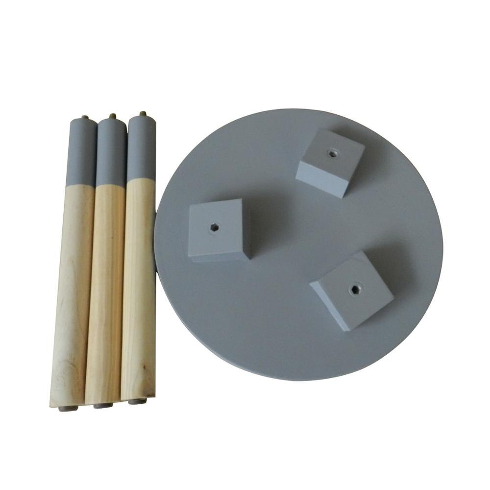 Modern Portable Wooden Round Coffee Table Removable Small Accent Table CKD Side Table with 3 Detachable Legs. 11.75 Inch