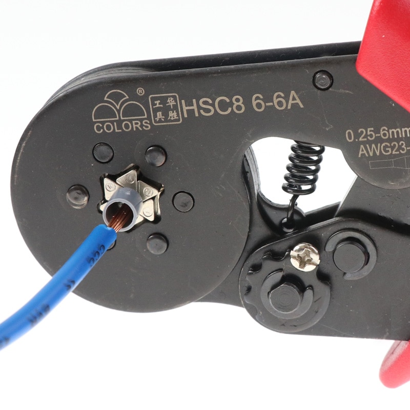 Krimpning miniverktyg kabelpresstång hsc 8 6-6 klämma trådavdragare avbitare tångsats elektriskt uttag krimpverktyg