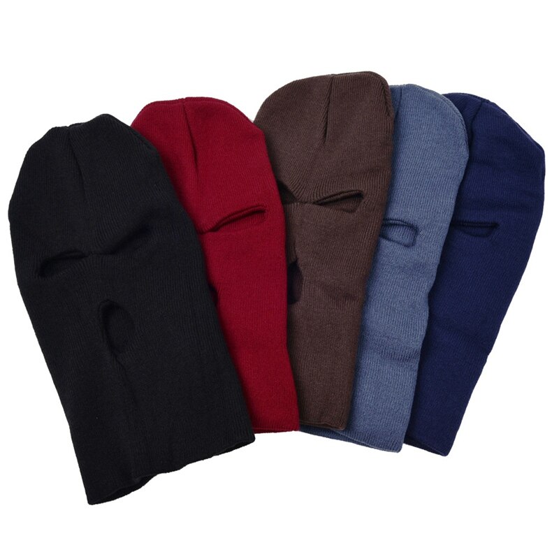 Breien 3 Gaten Bivakmuts Cs Full Face Cover Ski Masker Halloween Party Outdoor Warm Houden Winddicht Mannen Mutsen Fietsen Hoeden