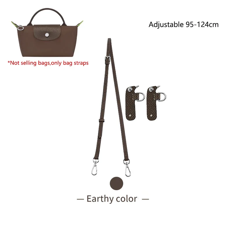 Lederen vervangende crossbodytasriem Geschikt voor 2024. Longchamp mini-schouderriem zonder ponsmodificatie: brons