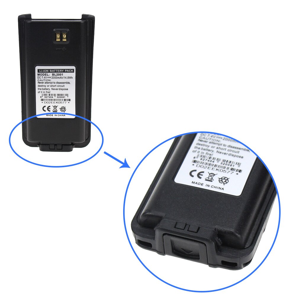 Vervangende Lithium Ion Batterij voor HYT BL2001, TC610, TC620 BLI-BL2001 Twee Manier Radio