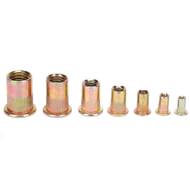 thread repair kit metric threaded inserts Steel Rivet Nut Color‑Plated Zinc Boxed M3/4/5/6/8/10/12 Combination