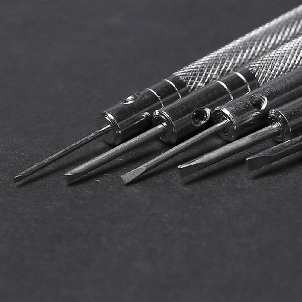 5 st precision mini skruvmejsel set med slitsade phillips bits för glasögon klocka glasögon skruvmejsel reparationsverktyg