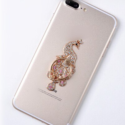 Heart Mobile Phone Stand Holder Metal For iPhone Huawei Ring All Phone Finger Ring Mobile Phone Stand Diamond: C