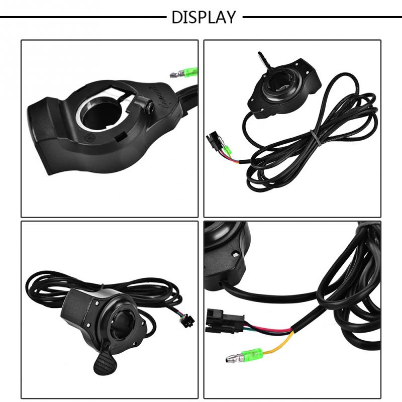 12-99V E-bike Thumb Throttle met LCD Display Elektrische Scooter Stuur Zwart Thumb Throttle Grips Voor elektrische Fiets Accessoire