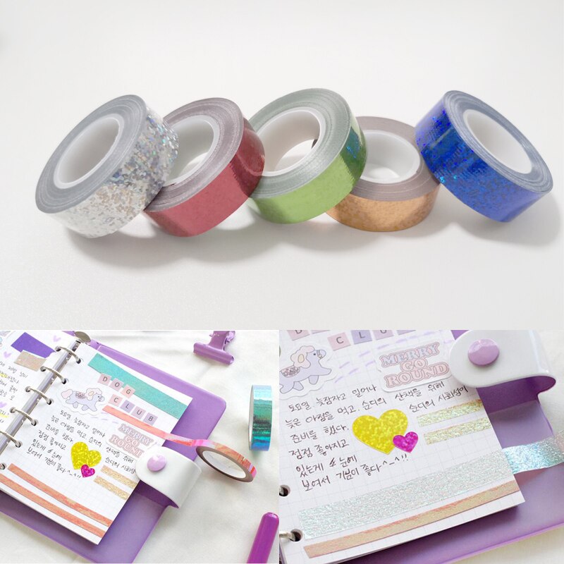 5 Rolls/Set Multi-Kleur Washi Tape Scrapbooking Decoratieve Plakband Papier Briefpapier Sticker
