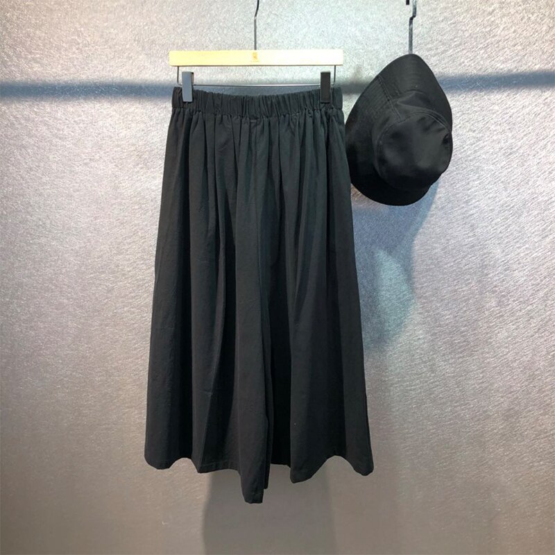 Yamamoto Wind persönlichkeit breite verlieren breite bein hosen herbst dunkel modisch männlich schwarz schlank -Trend culottes männlichen