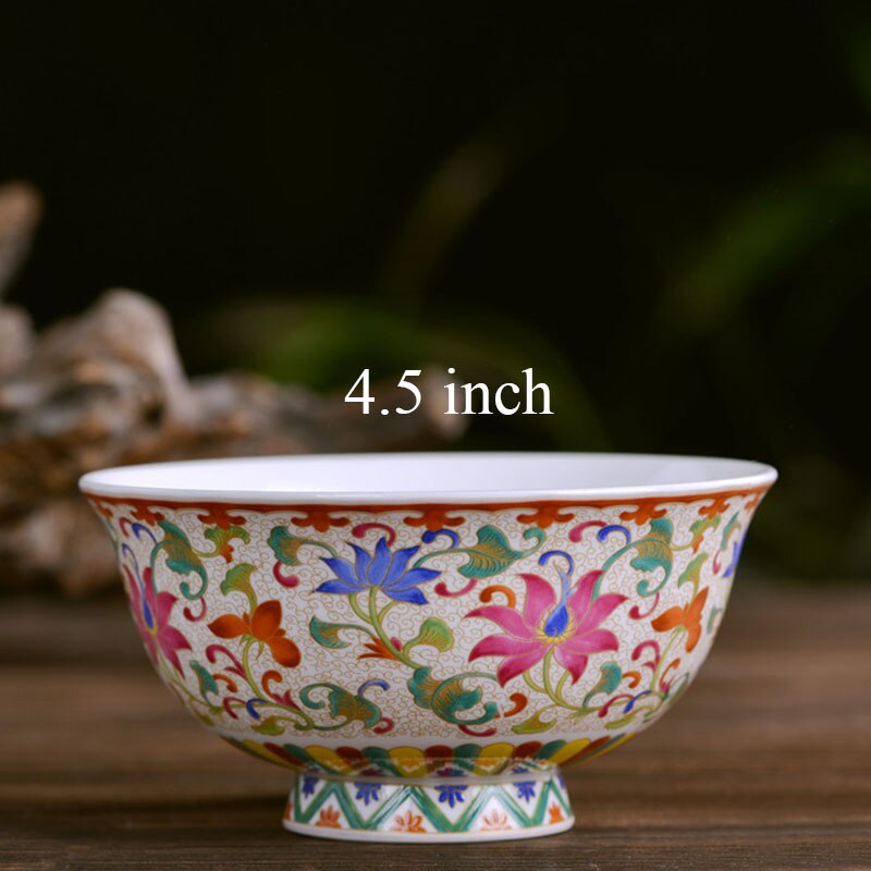 4.5 Inch Jingdezhen Keramische Kleine Rijstkom Chinese Bone China Ramen Mixing Bowls Servies Thuis Keuken Servies Voedsel Houder: O