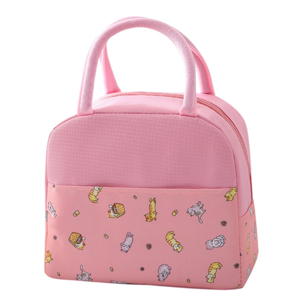 Unisex Funktionale Muster Kühler Lunch Box Tragbare Isolierte Leinwand Mittagessen Tasche Thermische Lebensmittel Picknick Mittagessen Taschen Für Frauen Kinder: C