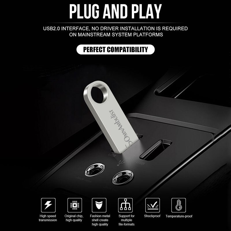 SomnAmbulist Pen Drive 32GB 64GB 128GB High Speed USB2.0 dla PC Mobile Mini Pen Drive 16GB 32GB USB Flash Drive 64GB 8GB 4GB