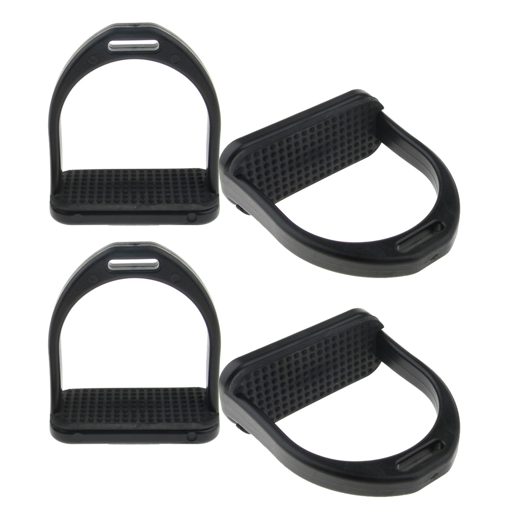 2 Pair Men Women Kid Western Stirrups Horse Riding Equestrian Sport Rubber Treads