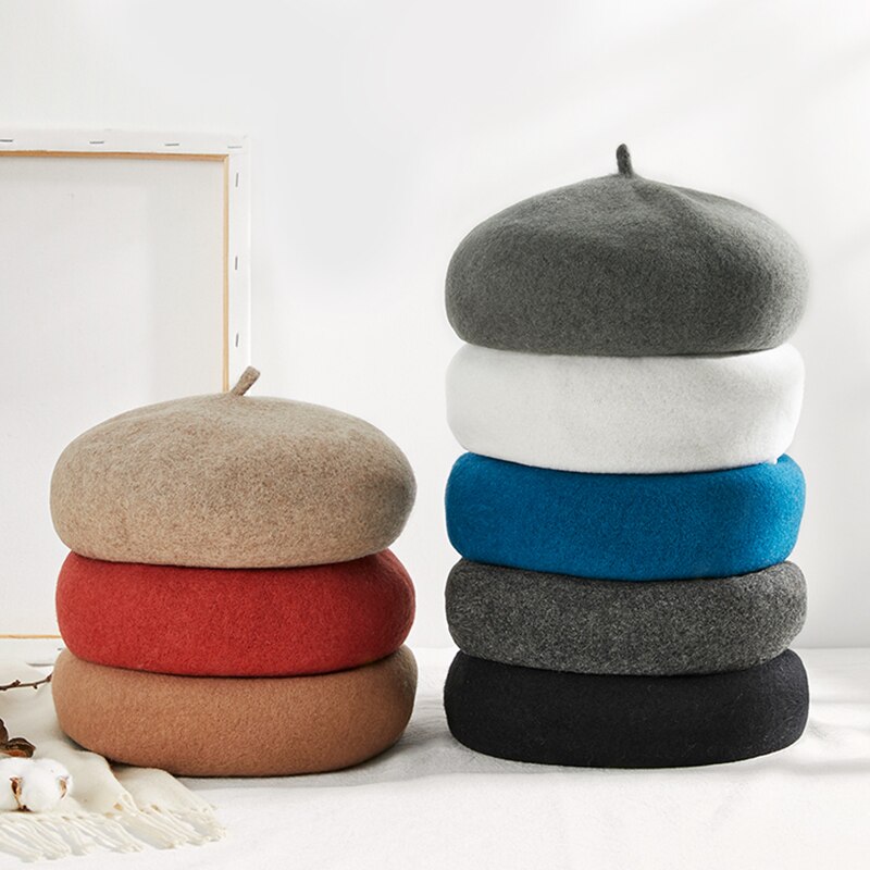 Hat Sell Cheap Women Wool Solid Color Beret Female Bonnet Caps Winter All Matched Warm Walking Hat Cap