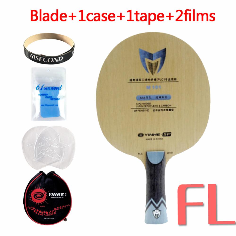 Yinhe PLC fiber table tennis blade M101 M201 Fiber Table Tennis Racket C.T.T.A.A. 5 PLY WOOD WITH 2 PLY PLC: 101 FL with YM case