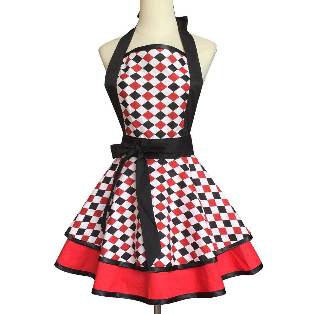 Cotton Lovely Women Apron Cute Large Swing Princess Apron kitchen Cooking Oilproof Aprons for Girls: style 7