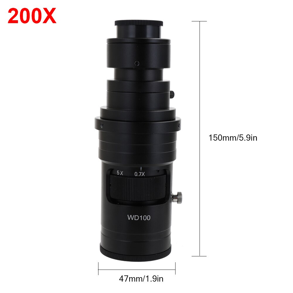 Microscope Lens Adapter Microscope Parts Fits X-DS-0745 120X 180X 300X Zoom C-mount Lens for Industry Video Microscope Camera
