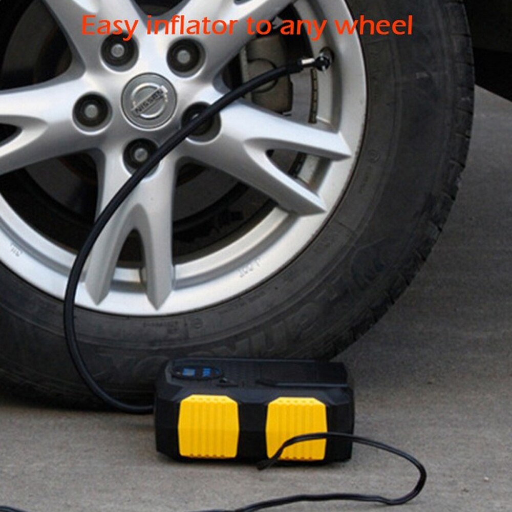 Digital däckpump  dc 12v luftkompressorpump automatisk luftpump 100 psi billuftkompressor för bilmotorcyklar cyklar bilverktyg