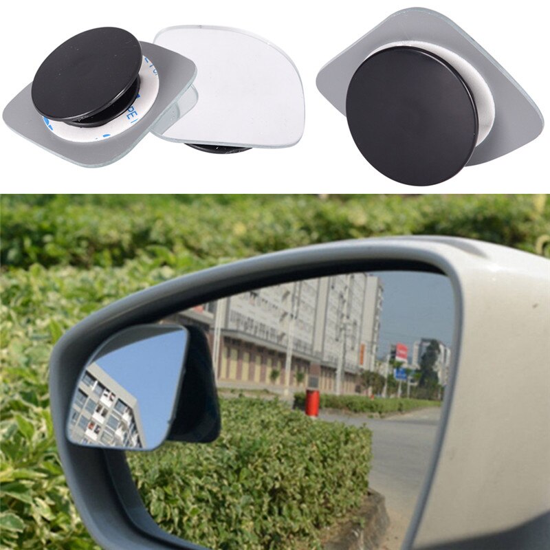 Auto Breedhoekspiegel Convex Achteruitkijkspiegel Zijaanzicht Spiegel Veiligheid Blind Spot Spiegels 2Pcs