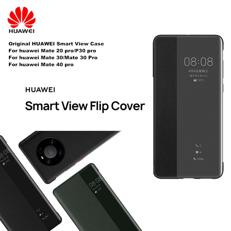 Originele Huawei Smart View Cover Telefoon Bescherming Cover Voor Mate 30/30 Pro/Mate 40/40 Pro/Voor Mate 40 pro + Flip Case Auto Sleep