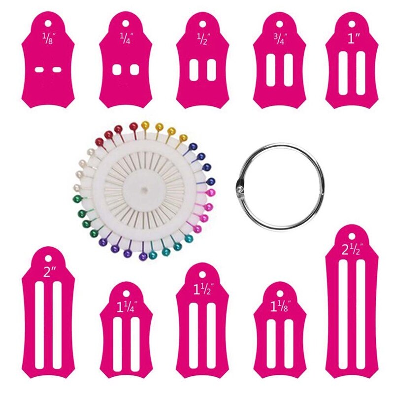 Biaisbandmakerset, jelly roll-gereedschap voor het naaien, quilten, vouwen van stroken, naaigereedschap, naaiaccessoires: Rh1