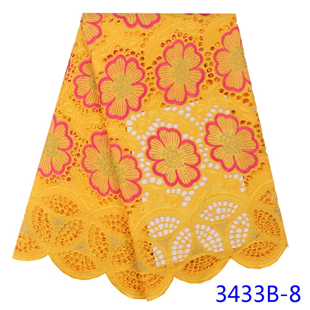 latest swiss voile lace african lace fabric nigerian lace fabrics for wedding tissu african broderie sewing YA3433B-1: Picture 8