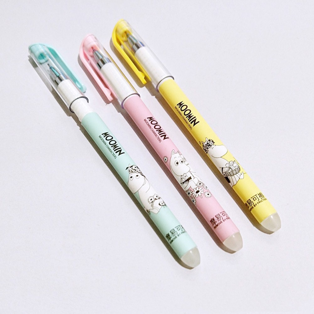 Kap Cat 12pcs 0.38mm Erasable Gel Pen Cartoon Cute Kawaii Pens Needle 5ml Multi-colored Pens For Diary Notepad#g30