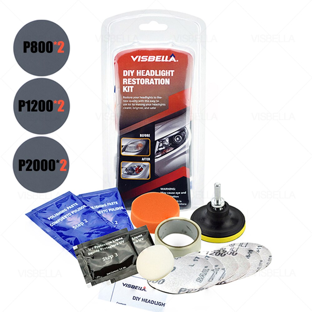 Car Headlight Restoration Polishing Kits Headlamp Repair Kits Car light Lens Polish Polisher Cleaning Paste Refurbish Paint Care: Package 1
