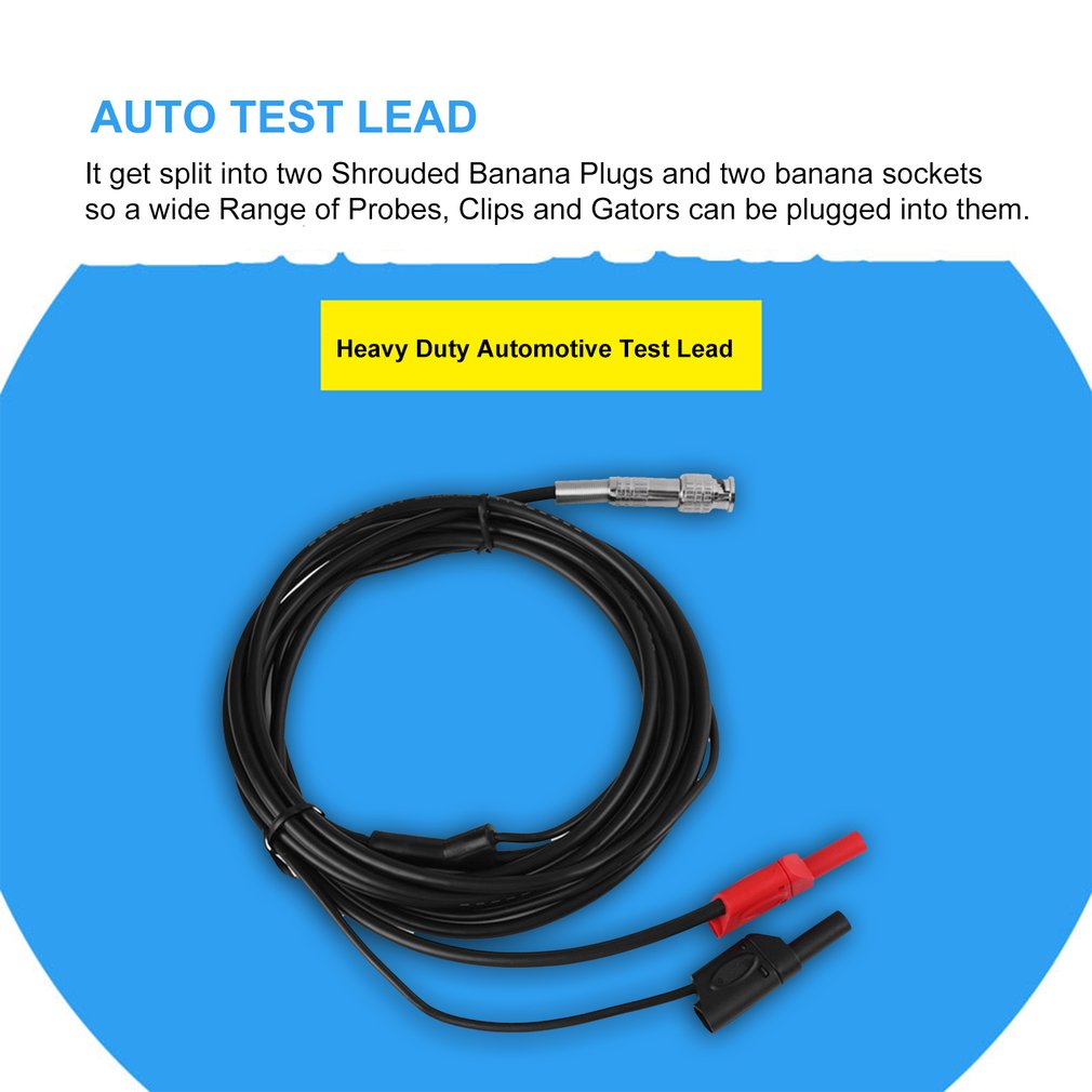 Hantek Oscilloscope Probes Auto Test Cable HT30A Dual Banana Head Multipurpose Test Line BNC to Banana Adapter Cable Leads