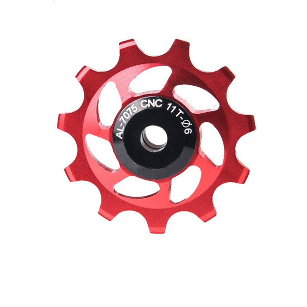 11T MTB Ceramic Bearing Bicycle Bearing Jockey Wheel Guide Roller Pulley Wheel Rear Derailleur Guide Wheels: red