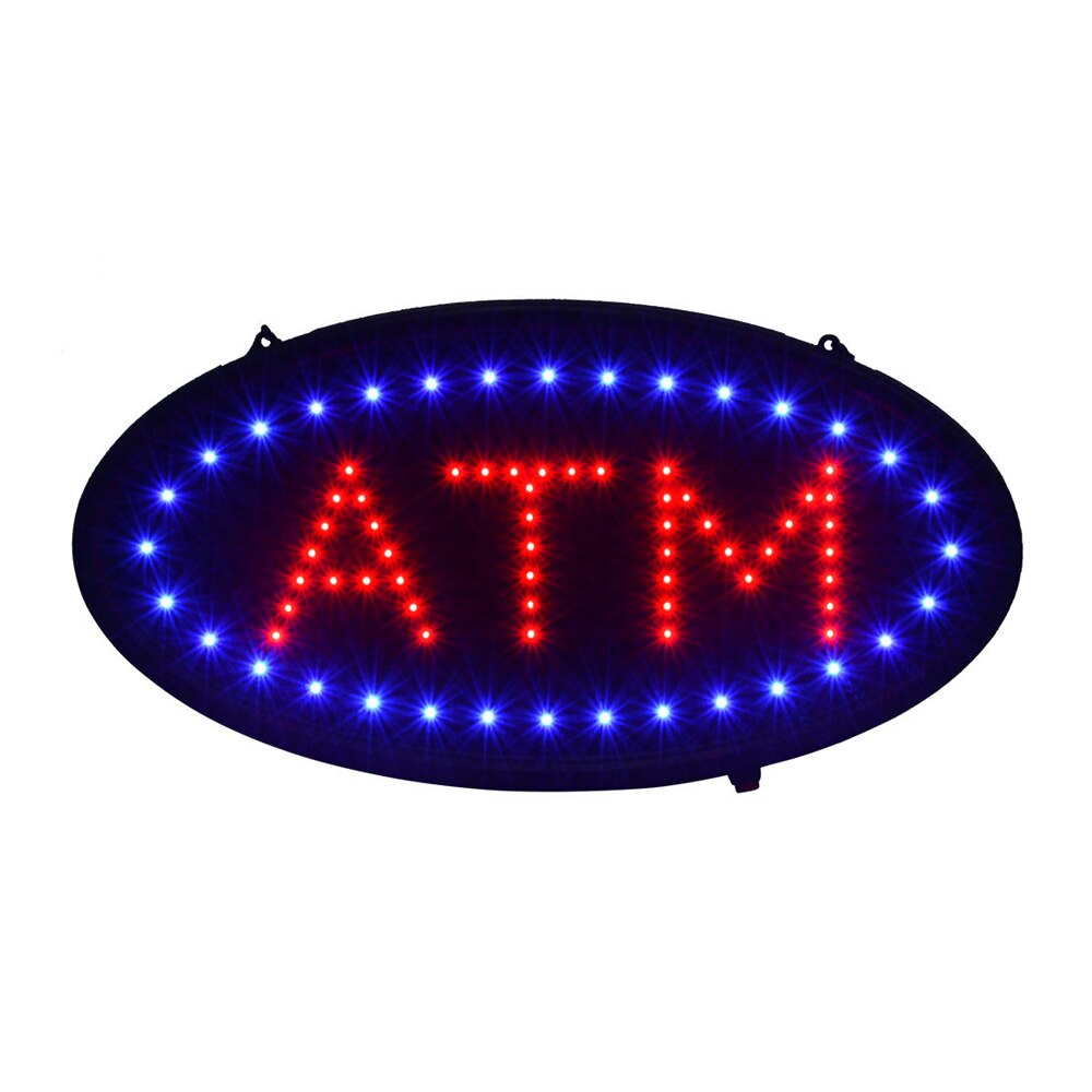 Ultra Bright LED Neon Light Motion Animation Oval ATM Signs