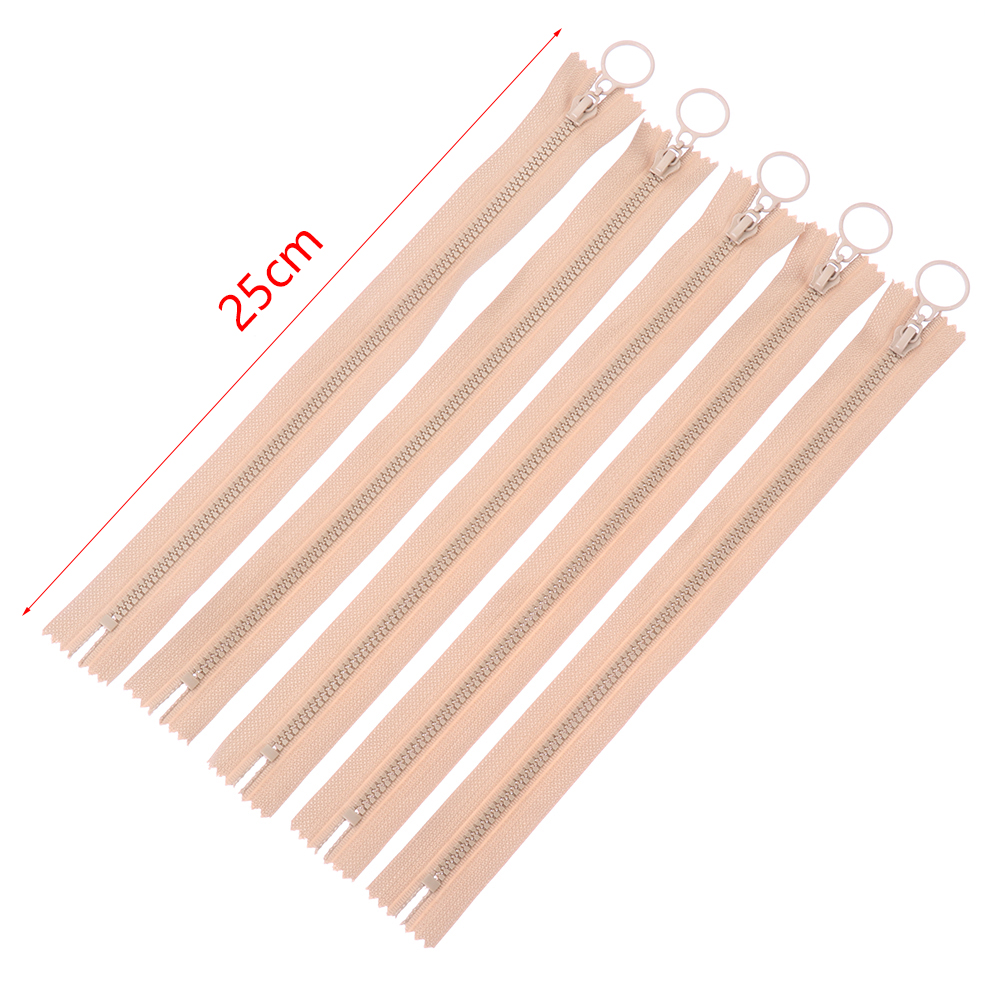 Uds 25cm cremalleras invisibles DIY de Nylon de bobina cremallera para costura Ropa Accesorios anillo de tiro de cremallera Slider la cabeza para DIY de prendas de vestir