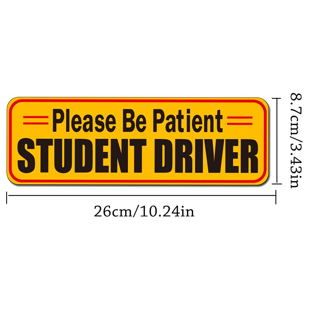 Student Driver Magnet Safety Sign Vehicle Bumper Magnet Car Vehicle Reflective Sign Sticker Bumper For Drivers