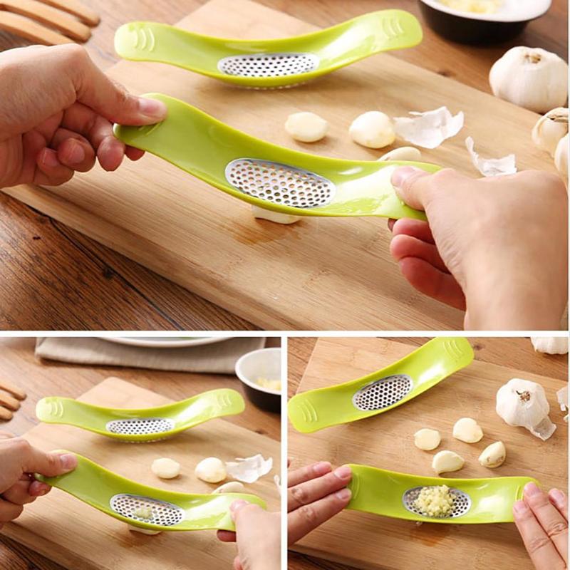 Rvs Arc Rocker Rocking Knoflookpers Crusher Mincer Chopper Keuken Gereedschap Flesopener Blikopener