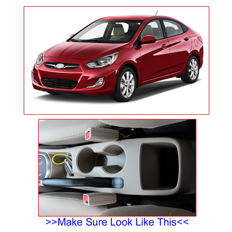 Car Styling Black Center Console Box For Hyundai Accent - Armrest