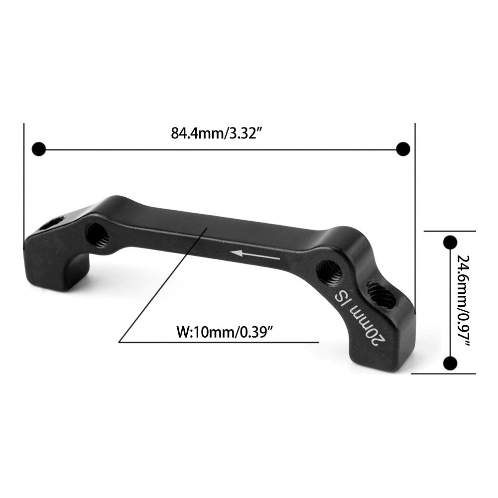1 Pcs Mtb Schijfrem Ultralight Beugel Schijfremrotor Pm Een Pijler Remschijf Schijfrem Mount Adapter Voor 140 160 Mm Rotor: Black