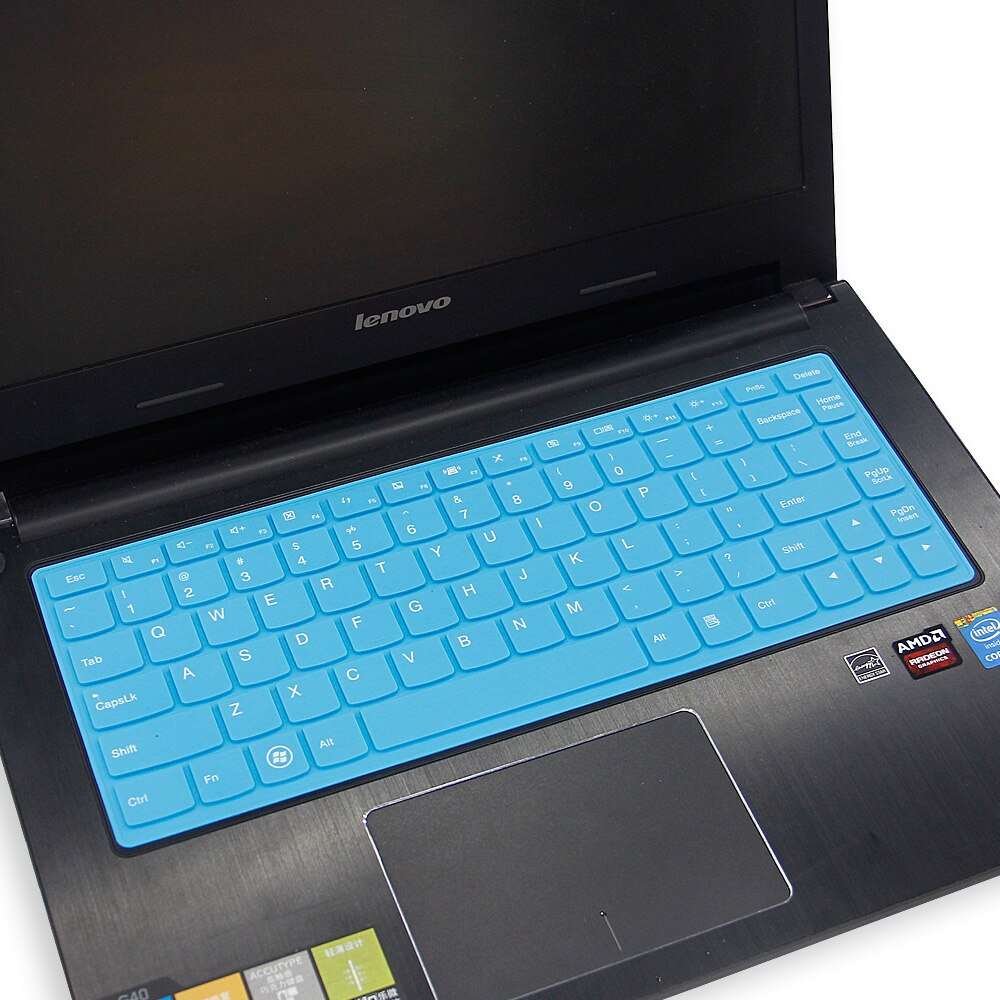 Laptop Keyboard Cover for Lenovo Yoga 13" - Ultra-thin Silicone Protector Skin: All Blue