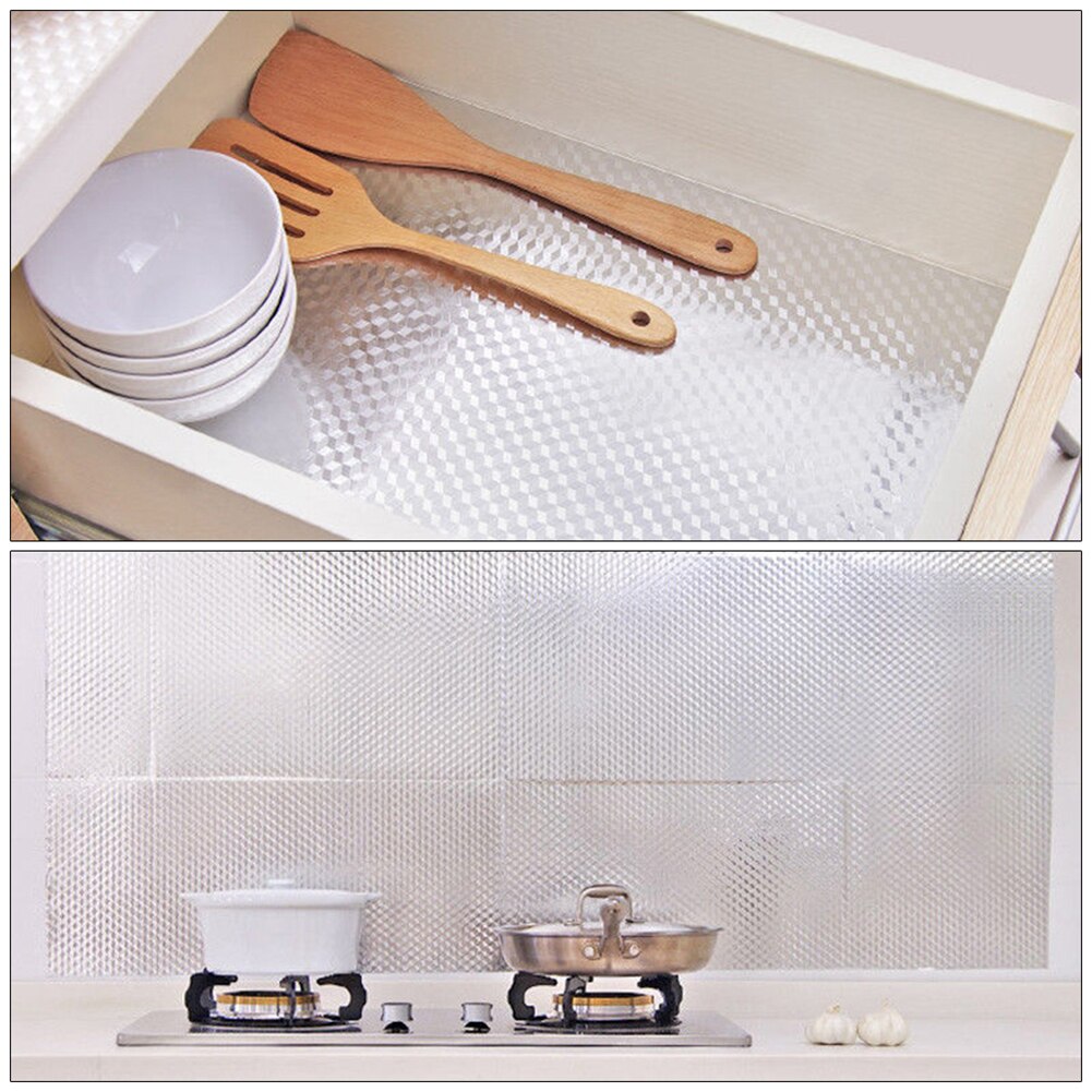 Oil-proof Floral Pattern Aluminum Foil Self Adhesive Water proof Cabinet Sticker