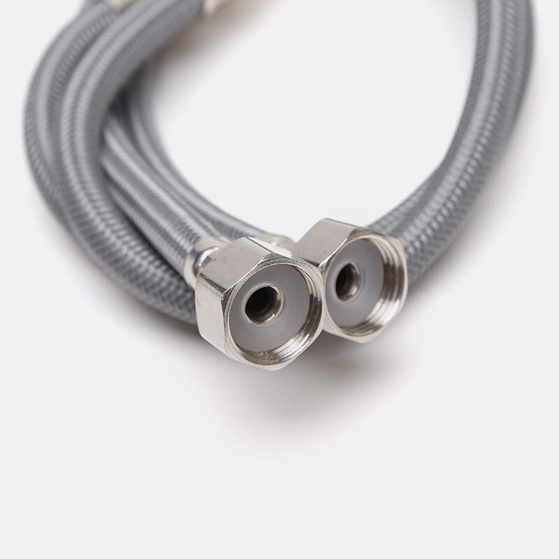 2Pc 304 Stainless Steel Knitting Flexible Shower Hose Extended Nozzle Extension Plumbing Pipe Pulling Tube Bathroom Accessories